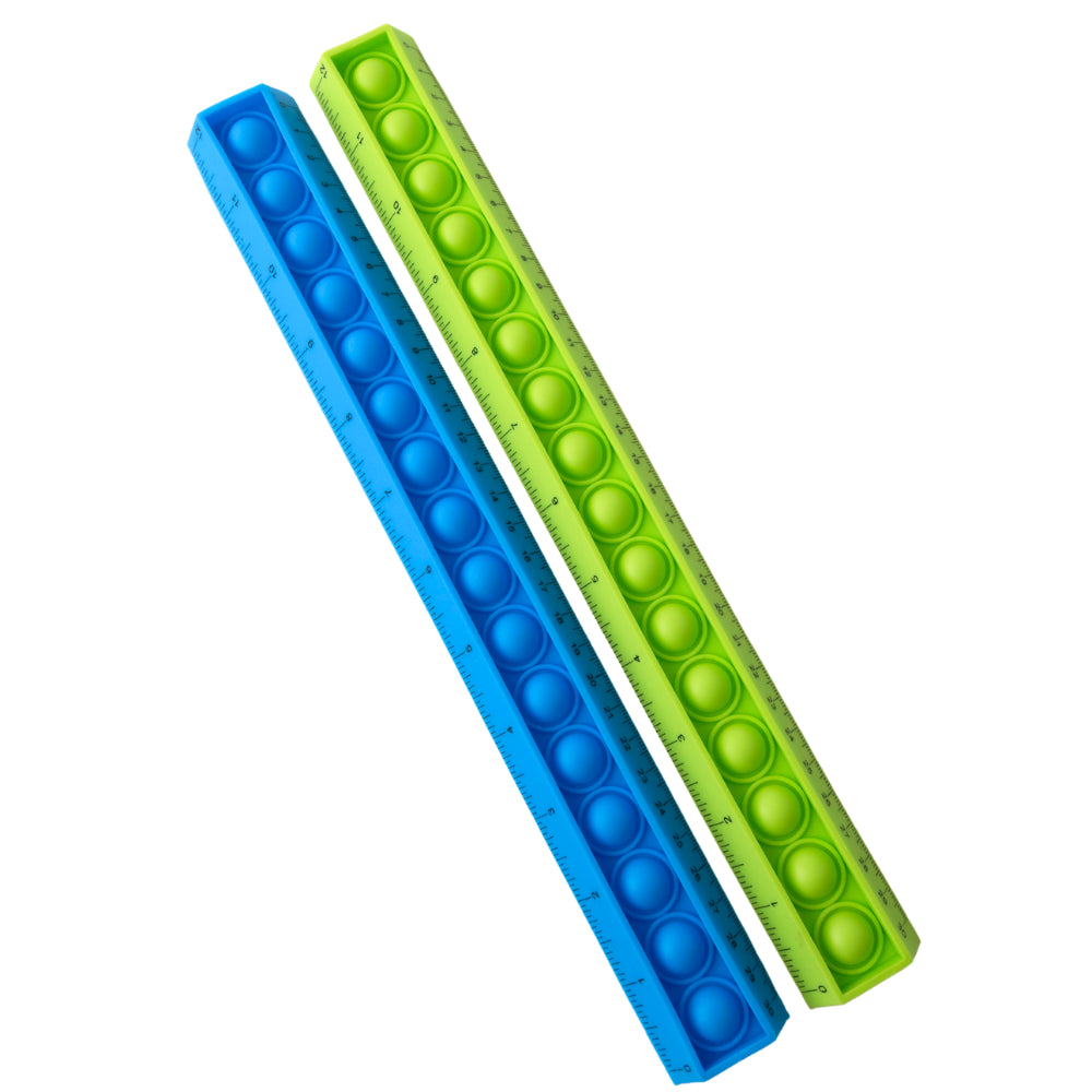 Classroom Crew Popping Ruler 2pk - BLUE/GREEN